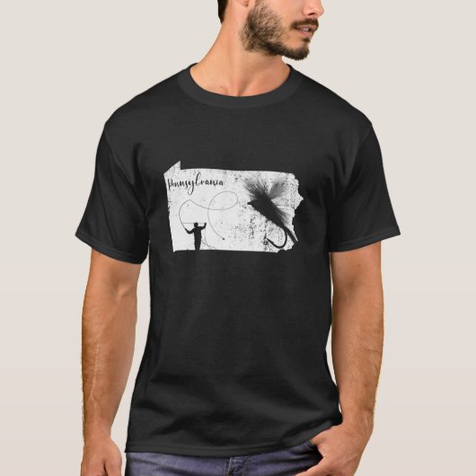 Pennsylvania Fliegenfischerei Bachforelle erschütt T-Shirt (Vorderseite)