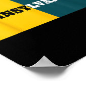 Pennsylvania Football Map Funny Game Fan Poster (Ecke)