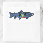 Pennsylvania-Forelle fischen Rechteckiger Aufkleber (Tasche)