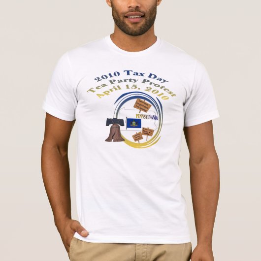 Pennsylvania-Freiheits-Bell-Tee-Party-T - Shirt (Vorderseite)