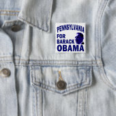 Pennsylvania für Barack Obama T - Shirt Button (Beispiel)