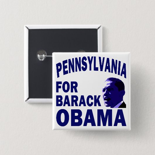 Pennsylvania für Barack Obama T - Shirt Button (Vorne & Hinten)