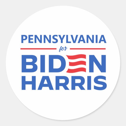 Pennsylvania für Biden Harris Runder Aufkleber (Vorderseite)