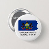 PENNSYLVANIA für DONALD TRUMP 2020 Button (Vorne & Hinten)