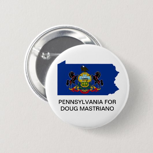 PENNSYLVANIA FÜR DOUG MASTRIANO GOVERNOR-Button Button (Vorne & Hinten)