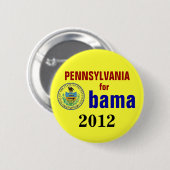 Pennsylvania für Obama 2012 Button (Vorne & Hinten)