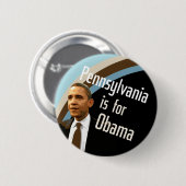 Pennsylvania für Obama Button (Vorne & Hinten)