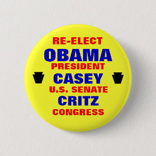 Pennsylvania für Obama Casey Critz Button