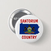 Pennsylvania für Santorum Button (Vorne & Hinten)