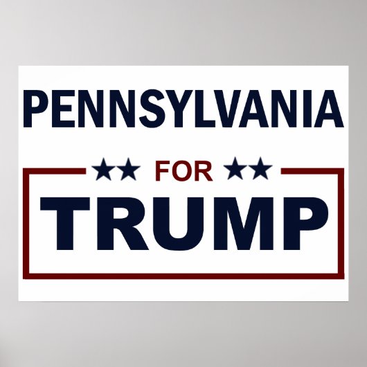 Pennsylvania für Trump Poster (Vorne)