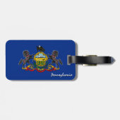 Pennsylvania Gepäckmarken, patriotische Flagge Gepäckanhänger (Rückseite horizontal)