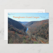 Pennsylvania Grand Canyon Postcard Adventure PA Postkarte (Vorne/Hinten)