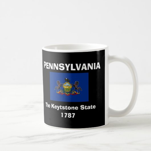 Pennsylvania* große schwarze Tasse PAs (Rechts)