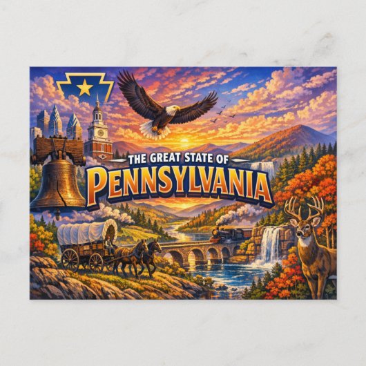Pennsylvania Grußkarte Postkarte (Vorderseite)