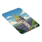 Pennsylvania Harrisburg Travel Magnet (Rechte Seite)