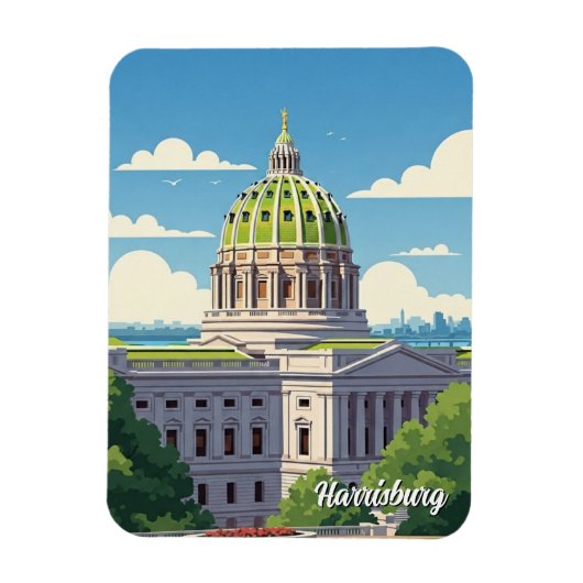 Pennsylvania Harrisburg Travel Magnet (Vertikal)