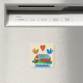 Pennsylvania Heart Bird, koloniale Brücke Magnet (In Situ (Geschirrspüler))
