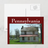 Pennsylvania Historische Zuhause Postkarte (Vorne/Hinten)