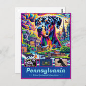 Pennsylvania Historischer Charme Ikonisch Postkarte (Vorne/Hinten)