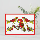 Pennsylvania Hochzeit deutscher Volkskunst-Vögel (Stehend Vorderseite)