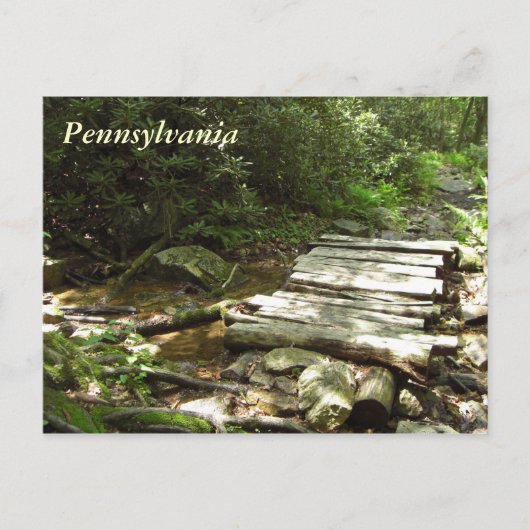Pennsylvania Holzbrücke Postkarte (Vorderseite)
