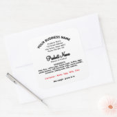 PENNSYLVANIA Hütte Lebensmittelkennzeichnung Quadratischer Aufkleber (Umschlag)