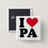 PENNSYLVANIA - "ICH LIEBE-PA" "ICH LIEBE BUTTON (Vorne & Hinten)