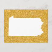 Pennsylvania in den Glitzer Weiß und Gold Postkarte (Vorderseite)