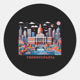 Pennsylvania in den USA Runder Aufkleber