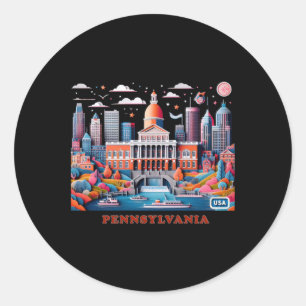 Pennsylvania in den USA Runder Aufkleber