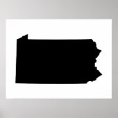 Pennsylvania in Schwarz und Weiß Poster (Vorne)