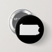 Pennsylvania in Weiß und Schwarz Button (Vorne & Hinten)