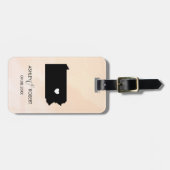 Pennsylvania Karte Hochzeitstag, individuelles Ges Gepäckanhänger (Vorderseite horizontal)