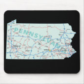 Pennsylvania Karte Mousepad (Vorne)