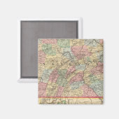 Pennsylvania Karte von Mitchell Magnet (Vorderseite/Rückseite)