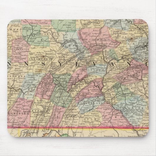 Pennsylvania Karte von Mitchell Mousepad (Vorne)