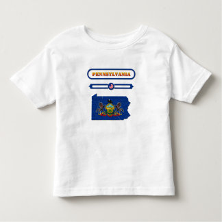 PENNSYLVANIA, KARTE VON PENNSYLVANIA. SAMER BRASIL KLEINKIND T-SHIRT