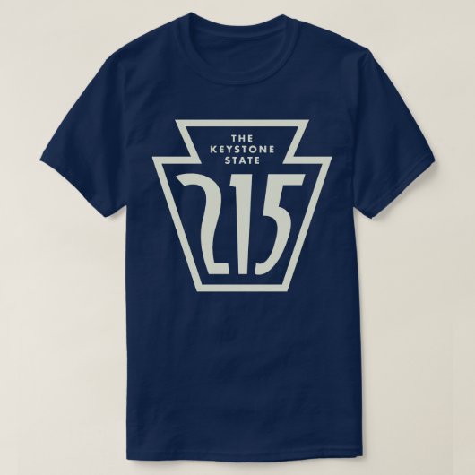Pennsylvania Keystone Area Code 215 Tan T-Shirt (Design vorne)