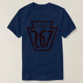 Pennsylvania Keystone Area Code 267 Brown T-Shirt (Design vorne)