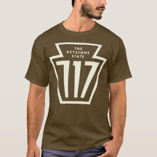 Pennsylvania Keystone Area Code 717 Tan T-Shirt