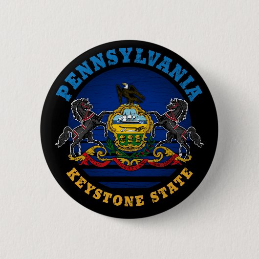 PENNSYLVANIA KEYSTONE STAAT FLAG BUTTON (Vorderseite)