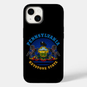 PENNSYLVANIA KEYSTONE STAAT FLAG Case-Mate iPhone HÜLLE (Rückseite)