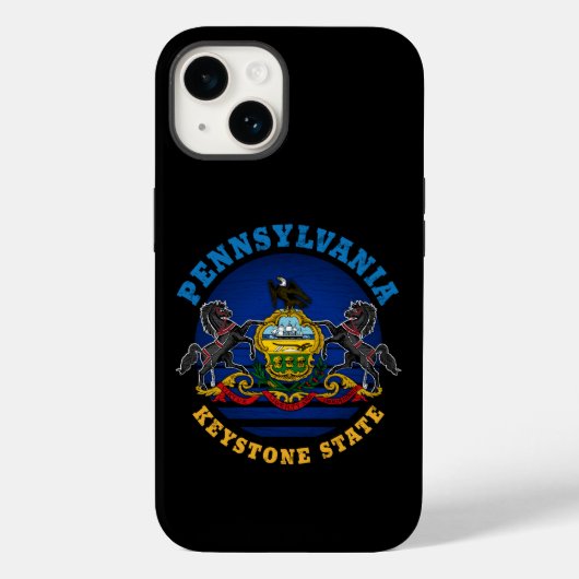 PENNSYLVANIA KEYSTONE STAAT FLAG Case-Mate iPhone HÜLLE (Rückseite)