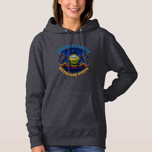 PENNSYLVANIA KEYSTONE STAAT FLAG HOODIE (Vorderseite)