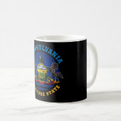 PENNSYLVANIA KEYSTONE STAAT FLAG KAFFEETASSE (VorderseiteRechts)