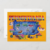 Pennsylvania Keystone Staat Karte (Vorne/Hinten)