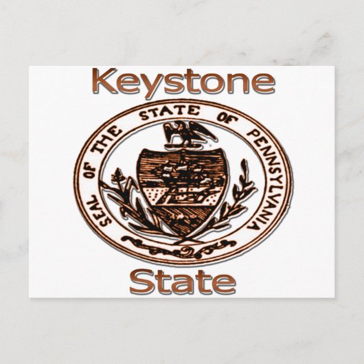 Pennsylvania Keystone Staat Siegel Postkarte (Vorderseite)