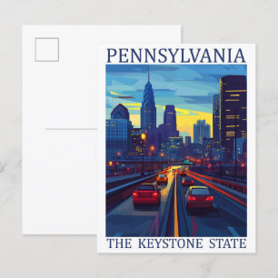 Pennsylvania, Keystone Staat USA Travel Place Postkarte