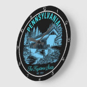 Pennsylvania Keystone State Covered Bridge  Große Wanduhr (Winkel)