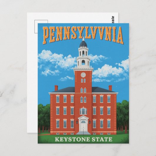 Pennsylvania Keystone State Postkarte (Vorne/Hinten)